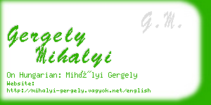 gergely mihalyi business card